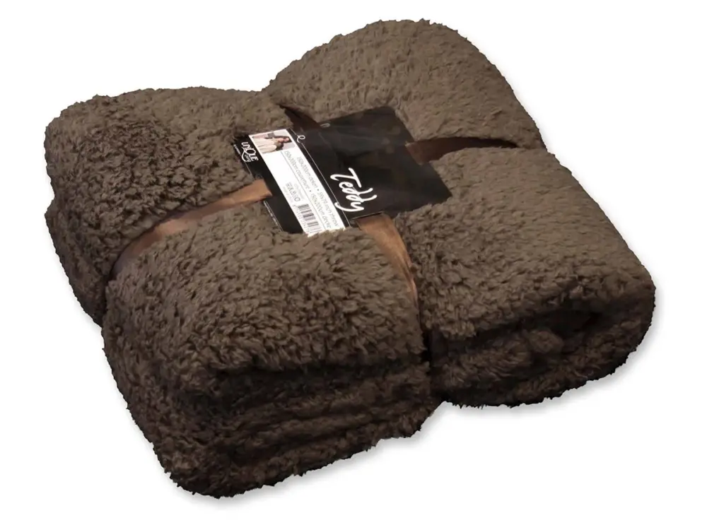 Unique Living Teddy plaid - Taupe Consegna Rapida