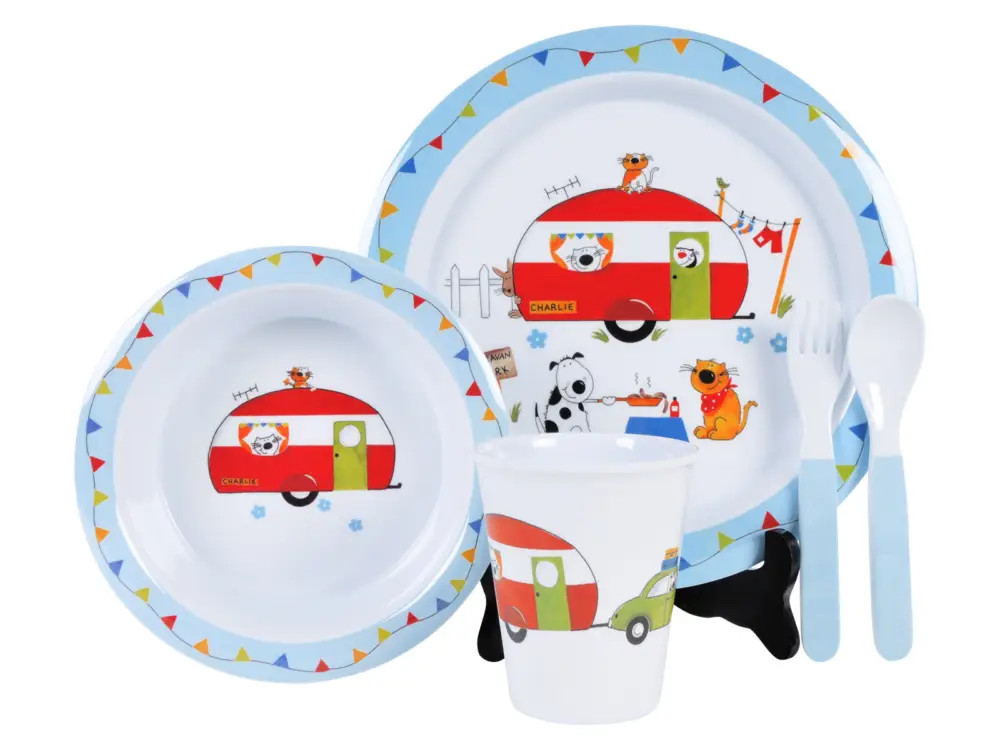 Flamefield Charlie and Friends set stoviglie bimbo 5 pezzi Occasione