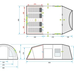 Obelink Manitoba 6 tenda a tunnel Scelto Dai Clienti