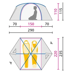 Jack Wolfskin Eclipse II tenda a cupola Quantità Limitata