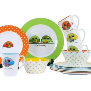 A Buon Prezzo Flamefield Love Caravanning set stoviglie 16 pezzi