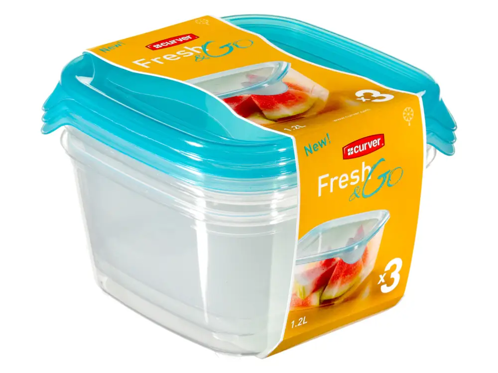 Di Tendenza Curver Fresh&Go contenitori per alimenti - 3 x 1,2 litri