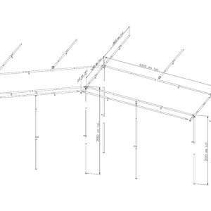 Prezzo Conveniente Piper struttura veranda 350 acciaio 25 mm misura 15 - 20