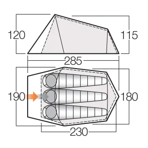 Ultima Occasione Vango Soul 300 tenda a tunnel