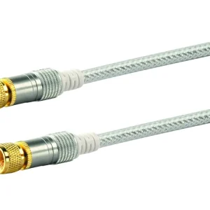 Consegna Rapida Schwaiger White cavo satellitare con connettore F - 5 metri