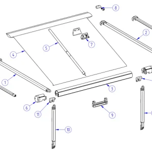 Thule Omnistor terminale braccio destro 1200 230-325 Quantità Limitata