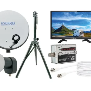 Novità Schwaiger set parabola con TV 22"