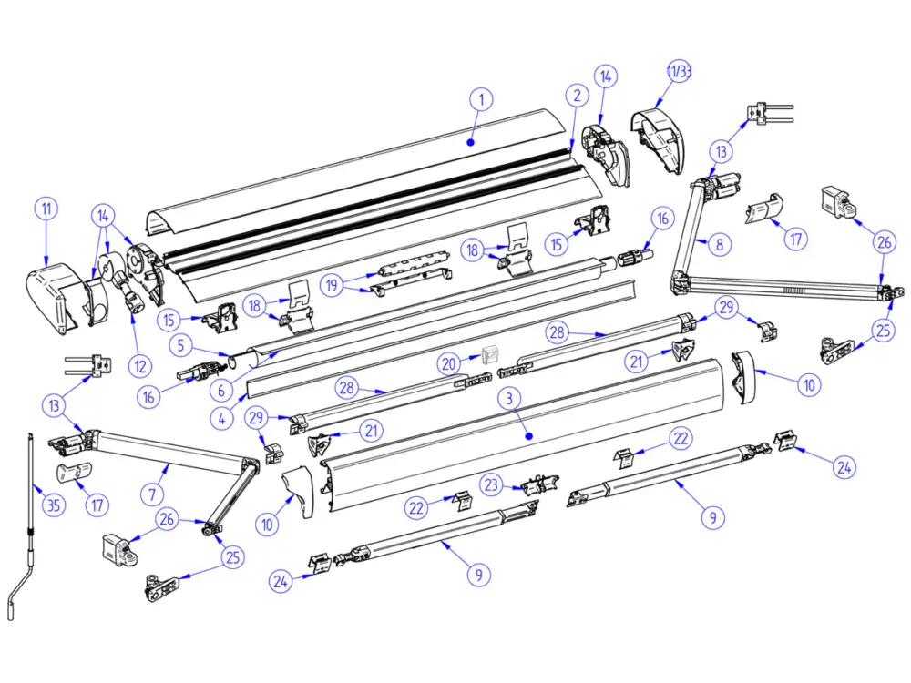 Esclusivo Thule Omnistor set terminali Tension Arms 6300