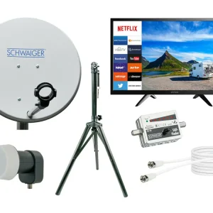 Schwaiger set parabola con smart TV 24" Offerta Limitata