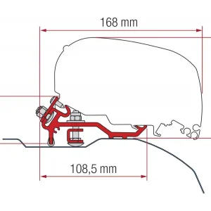 Reso Gratuito Fiamma F80 adattatore Ducato L2/L3 H2 > 2006 Low Profile