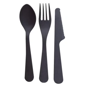 Solo Oggi Point-Virgule PLA set di posate - Dark Grey
