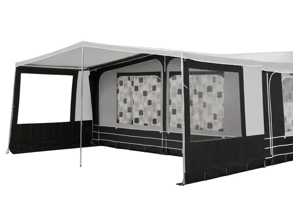 Esclusivo Obelink tendalino in PVC per veranda taglia 15 (280 - 290 cm) grigio