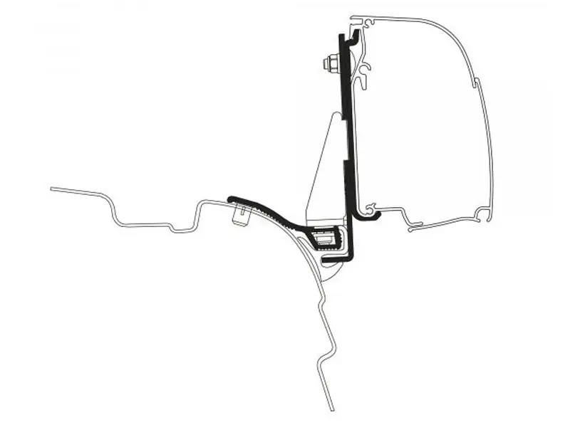 Thule 4200 Multirail Reimo VW T5/T6 SWB adattatore Subito Disponibile