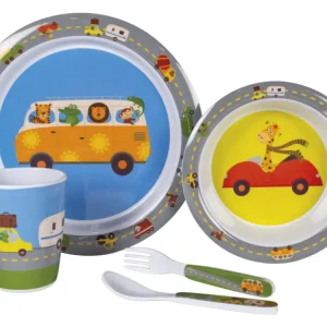 Ultimissimo Modello Kampa Animal Traffic set di stoviglie bimbo 4 pezzi
