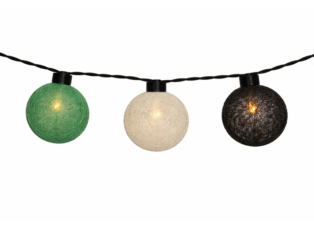 Pro Garden catena luminosa verde con palline di cotone Novità