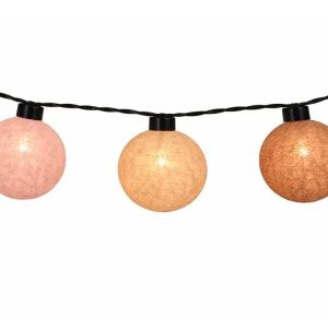 Compra Online Pro Garden catena luminosa rosa con palline di cotone