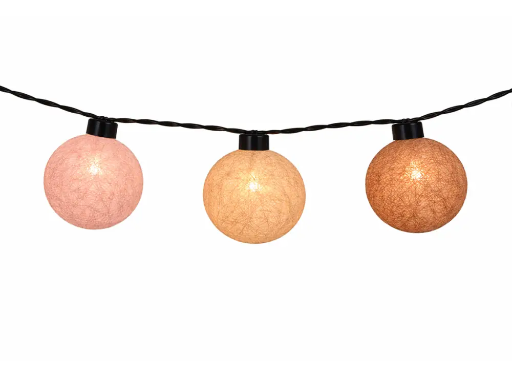 Compra Online Pro Garden catena luminosa rosa con palline di cotone