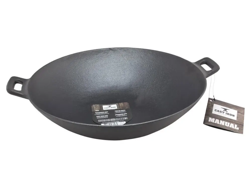 Acquista Ora Cast Iron padella wok in ghisa
