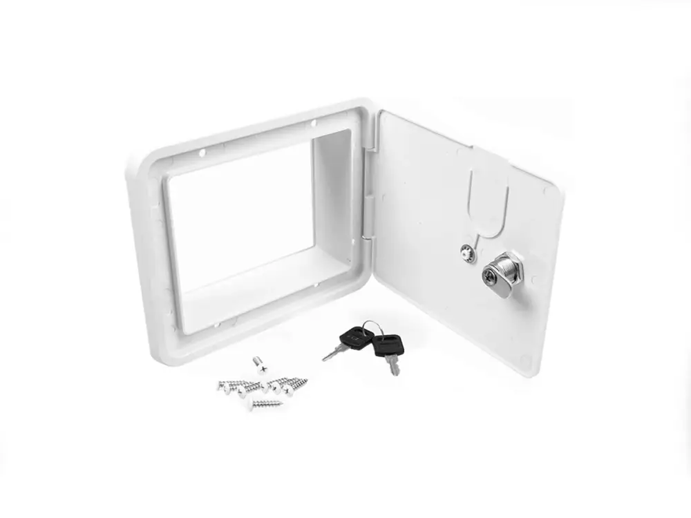 Nuova Collezione Carbest sportello di servizio con serratura 193 x 165mm - White