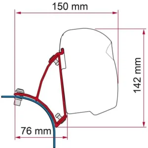 Fiamma F43 adattatore VW T5/T6 Transporter Multivan lift roof Prezzo Ridotto