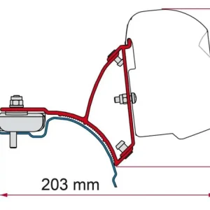 Fiamma F43 adattatore VW T5/T6 Transporter Multivan Prezzo Ridotto