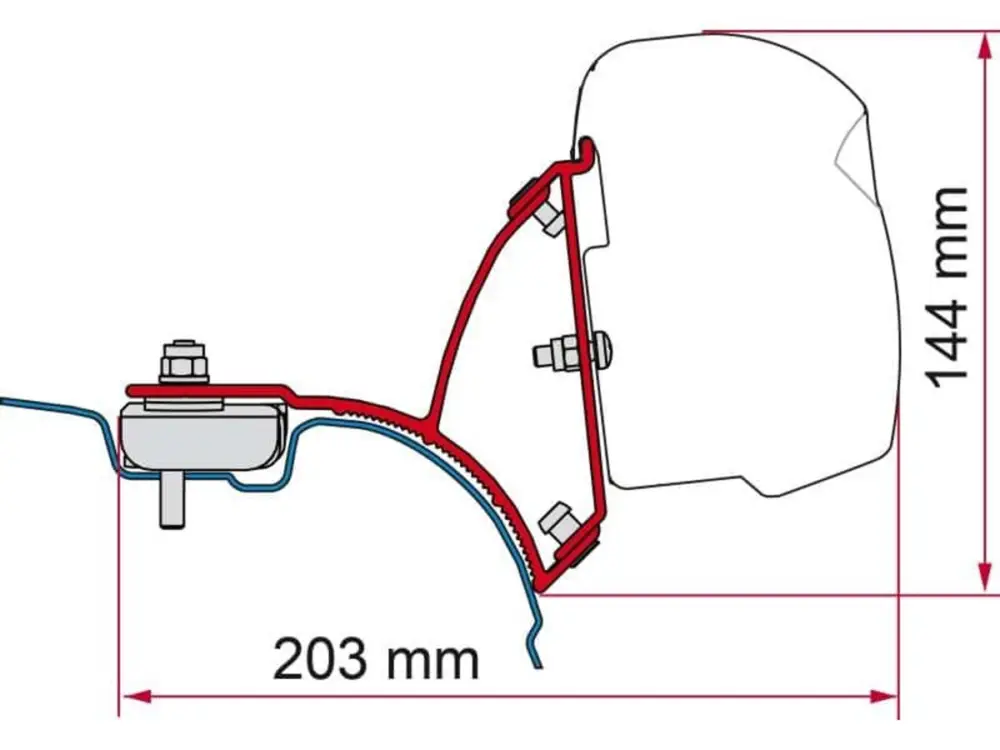 Fiamma F43 adattatore VW T5/T6 Transporter Multivan Prezzo Ridotto