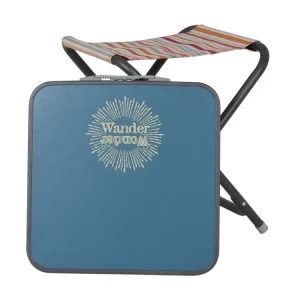 Wander Wonder Bohemian sgabello con piano d'appoggio - Ink Blue Miglior Prezzo