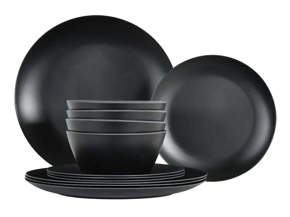 Offerta Del Giorno Obelink Matt Black set di stoviglie - 12-pezzi