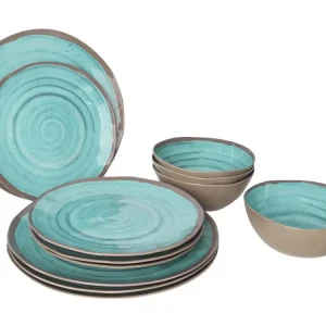 Bo-Camp Halo Aqua set di stoviglie - 12 pezzi Nuova Collezione