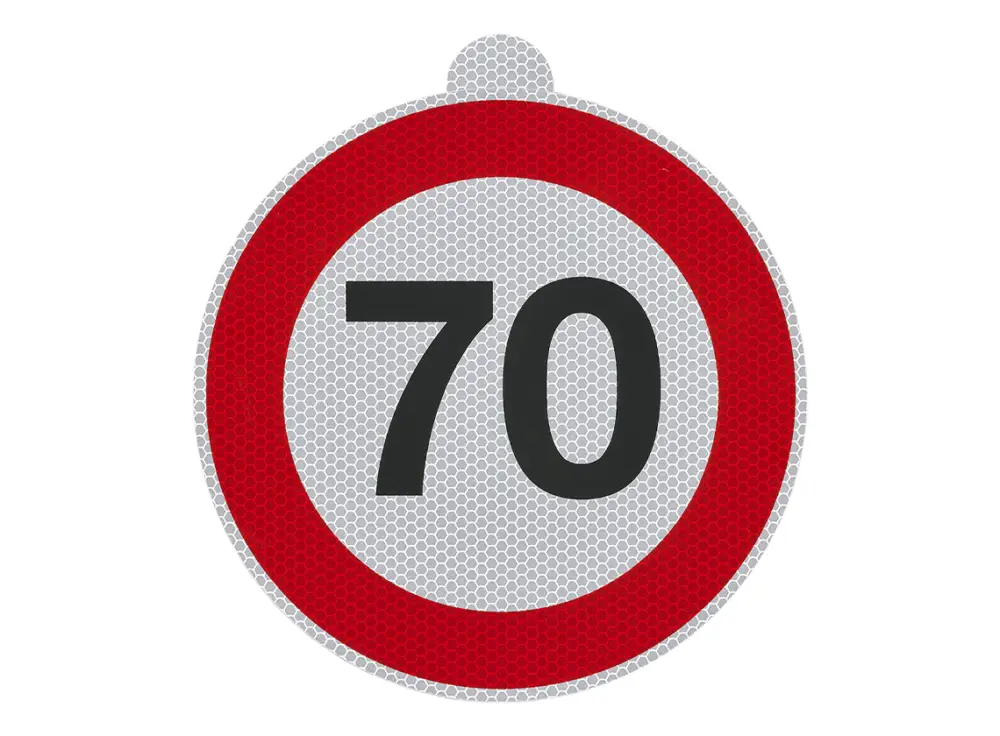 Adesivo limite di velocità 70 km/h per l'Italia Nuova Collezione