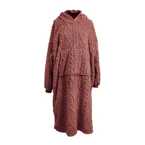 Unique Living Pleun Long pile oversize con cappuccio - Marsala Super Prezzo