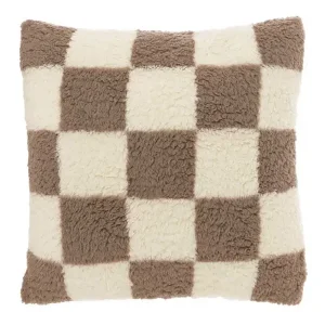 Acquista Ora Unique Living Check cuscino - White Taupe