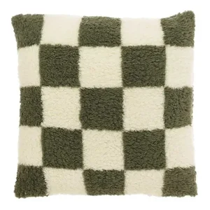 Occasione Unique Living Check cuscino - White Winter Green