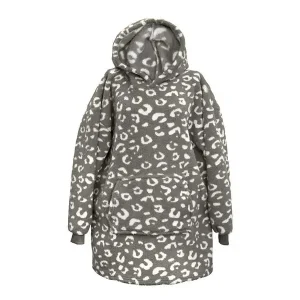 Unique Living Zion Long pile oversize con cappuccio - Dark Grey Subito Disponibile