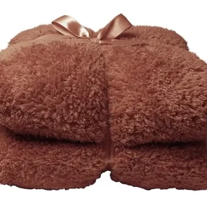 Unique Living Teddy plaid - Marsala Prezzo Scontato