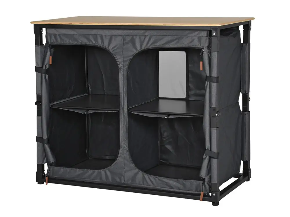 Obelink Ravenna Bamboo Quick armadietto da campeggio - Black Popolare