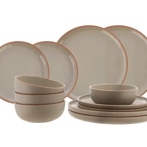 Nuovo Arrivo Travellife Avila Taupe Brown set di stoviglie - 12 pezzi