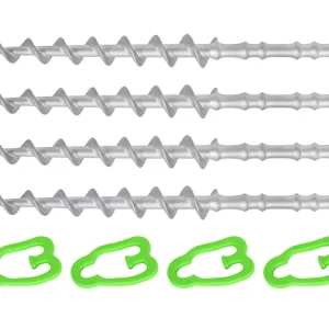 Obelink Alphagrip picchetti a vite in alluminio con clip 31 cm - set da 4 Compra Oggi Stesso