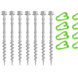 Compra Adesso Obelink Alphagrip picchetti a vite in alluminio con clip 20 cm - set da 8