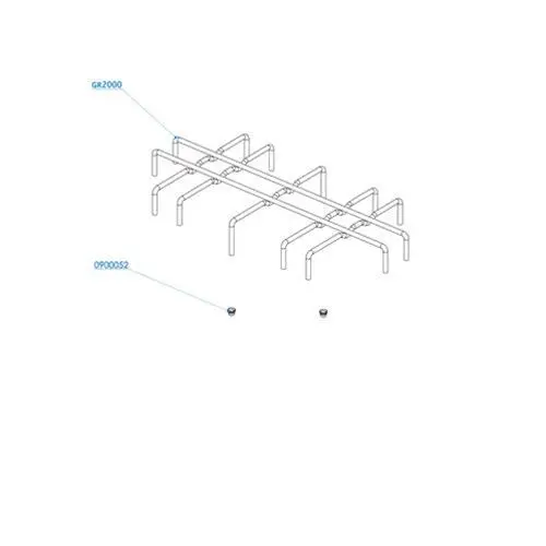 105310997 GRIGLIA CROMATA ACCIAIO INOX PER PIANO COTTURA SMEV 2212 2200 Nuovo Arrivo