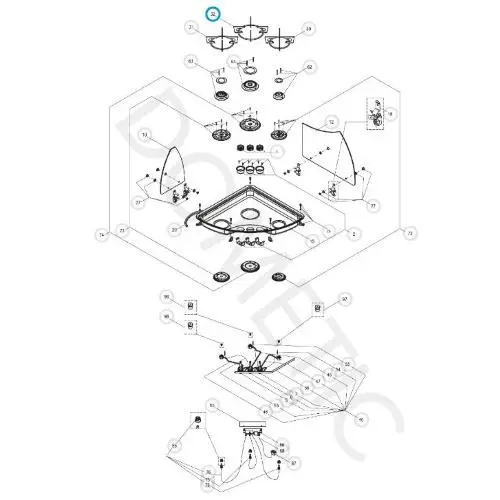 407149547 EX 407145134 GRIGLIA ACCIAO INOSSIDABILE PER PIANO COTTURA CE09 Direttamente Dal Produttore