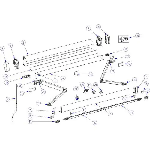 BRACCIO SX PER TENDALINO THULE 4900 4200 3-3.50MT Sconto