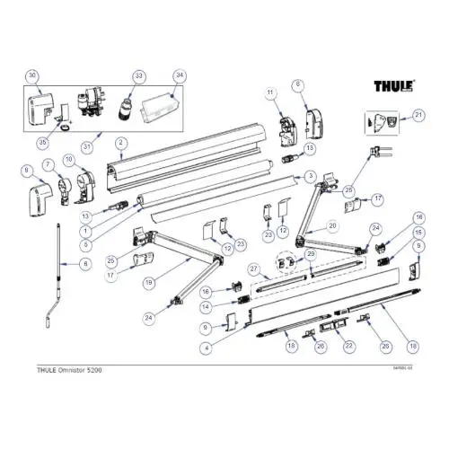 BRACCIO SX PER TENDALINO THULE 5200 >/= 3,00 MT Occasione