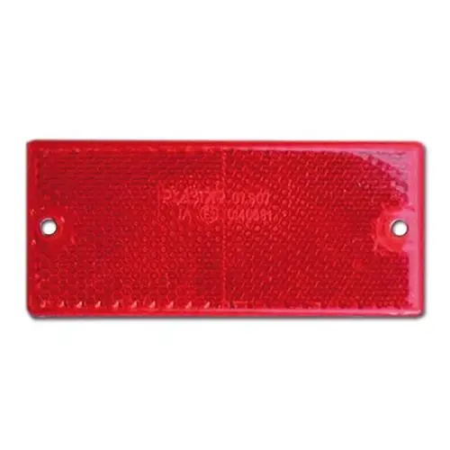 Professionale CATARIFRANGENTE RETTANGOLARE ROSSO DIM 90X40MM PER CARRELLI E CARAVAN A VITE