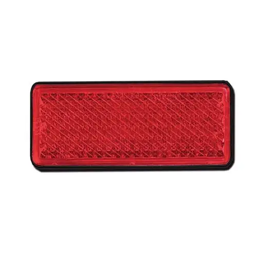 CATARIFRANGENTE RETTANGOLARE ROSSO DIM 95X60MM PER CARRELLI E CARAVAN ADESIVO Professionale