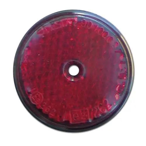 Spedizione Espresso CATARIFRANGENTE TONDO ROSSO DIAM 60 MM PER CARRELLI E CARAVAN A VITE