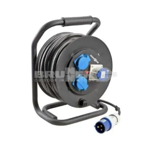CAVO RETE 230V 25MT CON AVVOLGITORE DRUMMER RUBBER 3X2.5MM 0301081N Super Prezzo