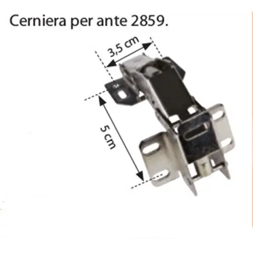CERNIERA IN ACCIAIO CON MOLLA PER ANTINE 2859 Nuova Collezione