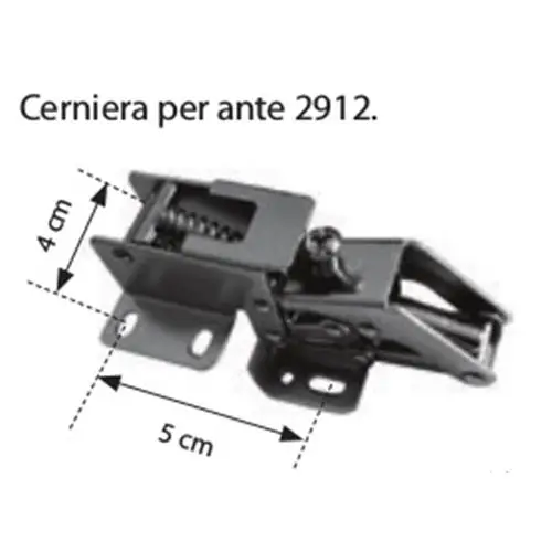 Ultima Occasione CERNIERA IN ACCIAIO CON MOLLA PER ANTINE 2912