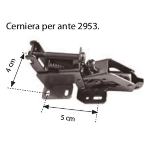 CERNIERA IN ACCIAIO CON MOLLA PER ANTINE 2953 Quantità Limitata